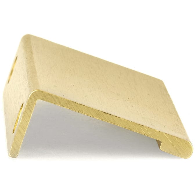 Contemporary Edge Pull, 3-1/8" Center-to-Center, Satin Gold