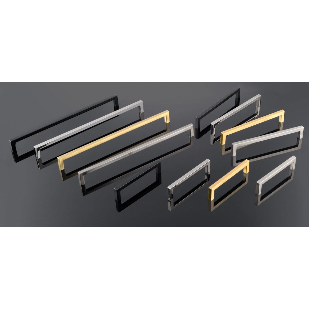 Contemporary Right-Angled Pull - 5-1/16" Center-to-Center - 5-7/16" OL - Champagne Bronze
