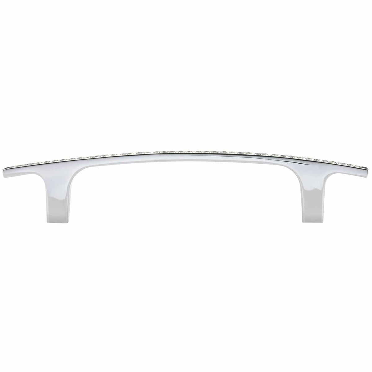Contemporary Pull, 3-3/4" Center-to-Center, Crystal, Chrome