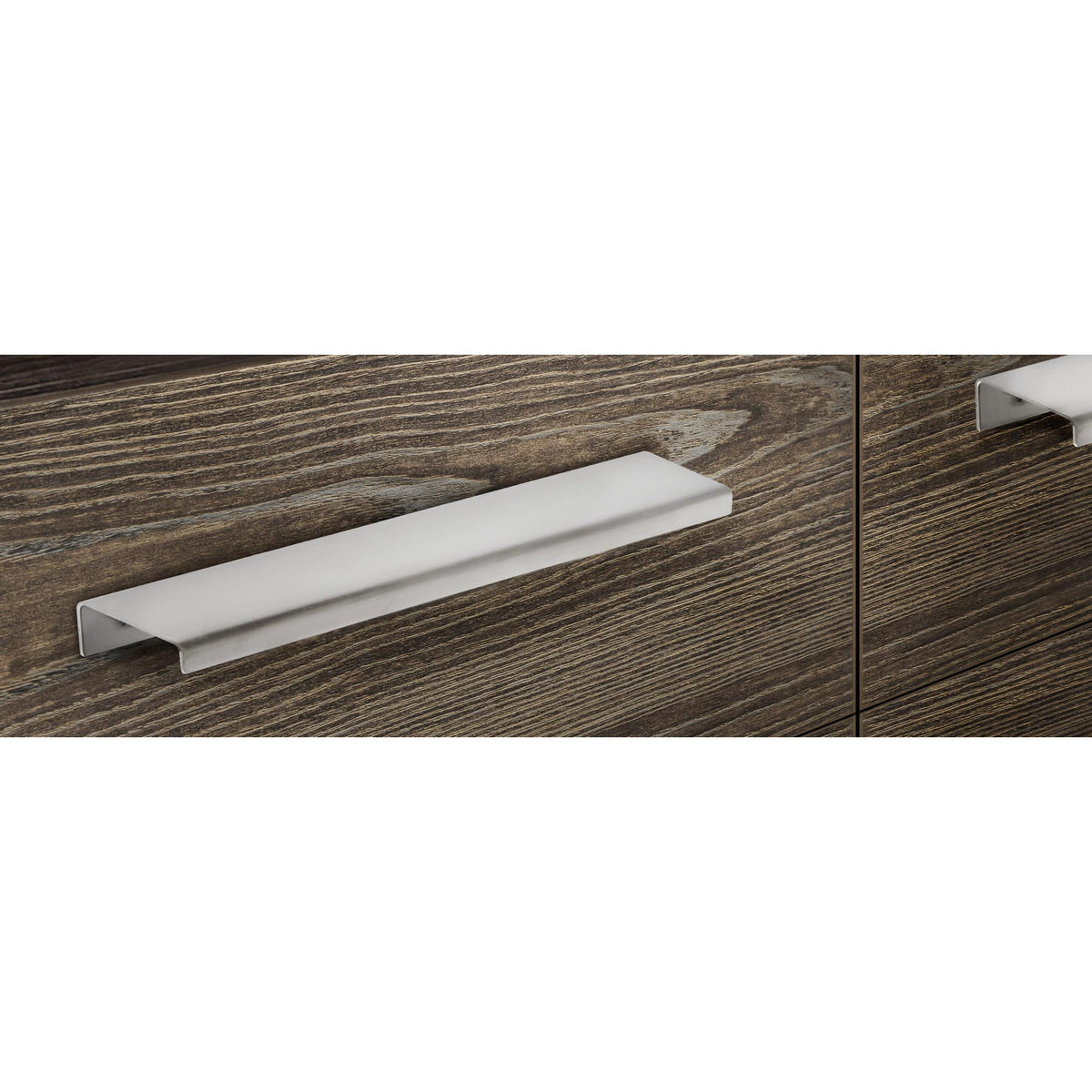 Contemporary Edge Pull, 23" Center-to-Center, Stainless Steel