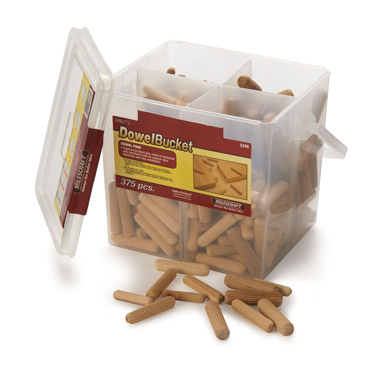 Fluted Wooden Dowel Pins