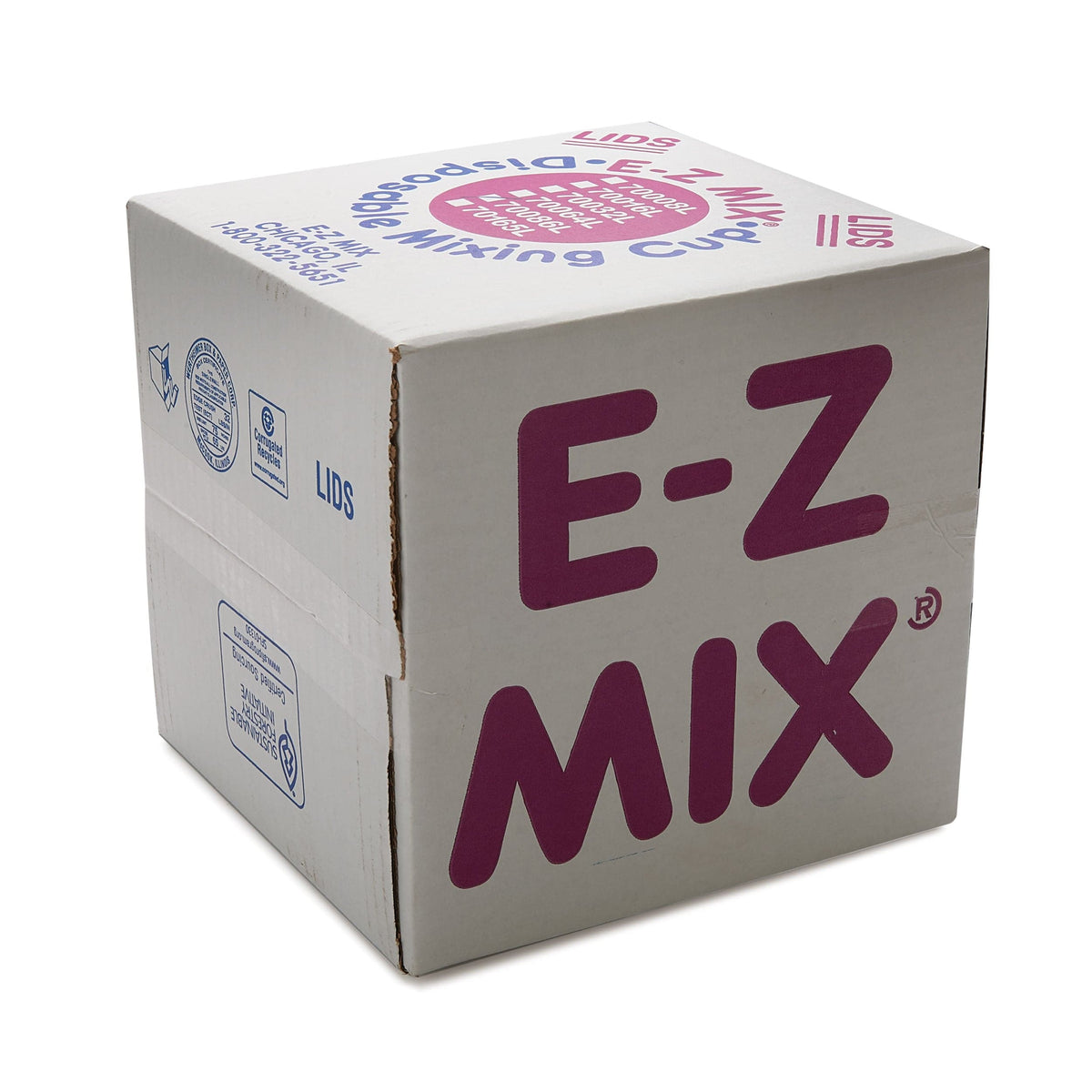 Disposable Quart Mixing Cups and Lids - 25 Packs