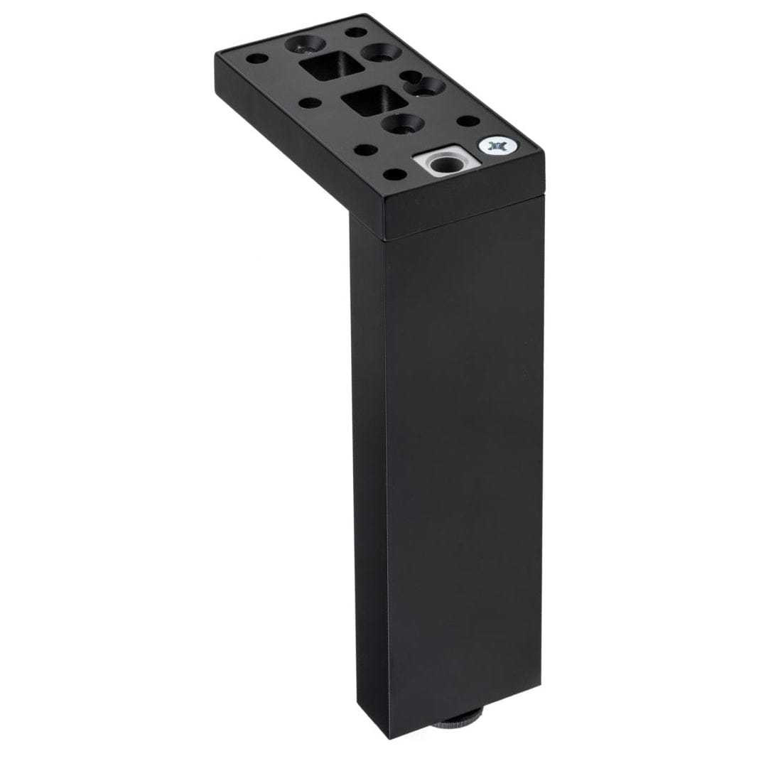 4-23/32" (120 mm) Adjustable Contemporary Versatile T or L Shaped Furniture Leg Matte Black