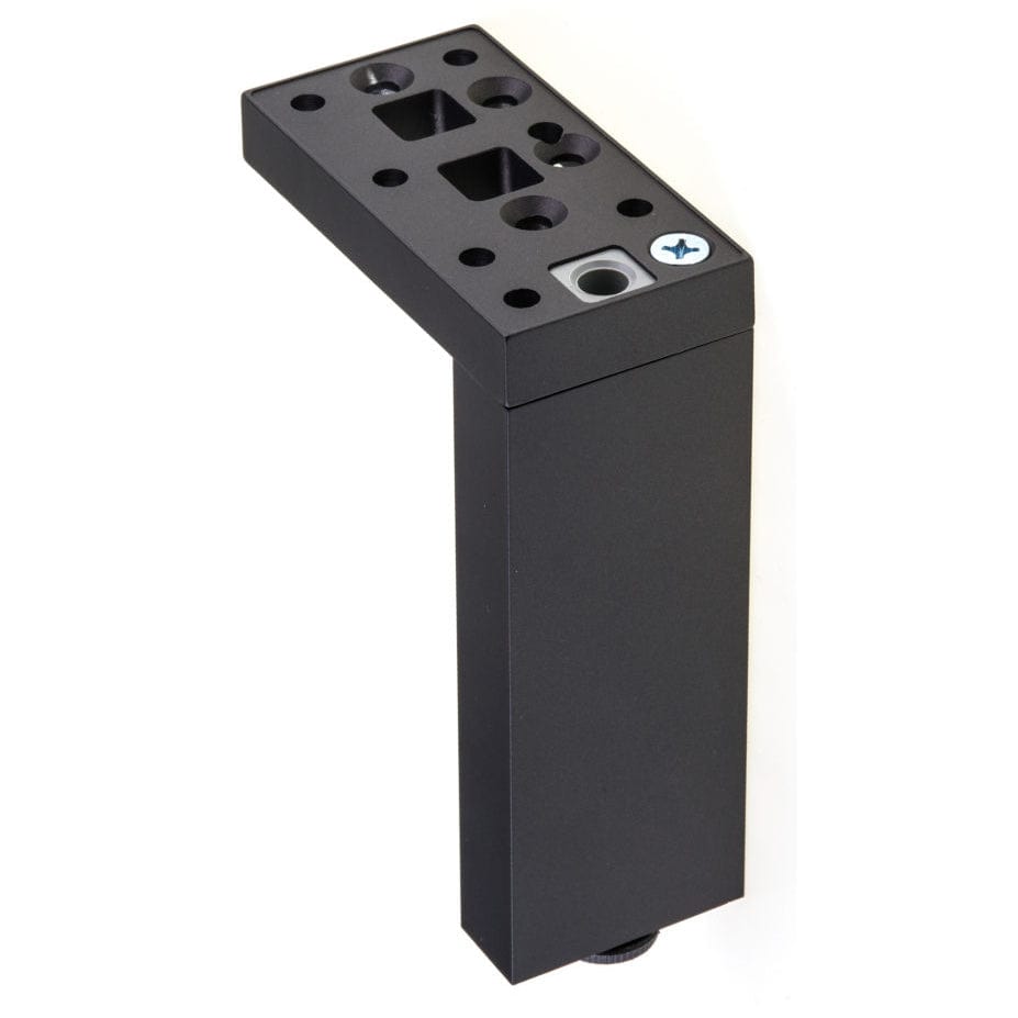 7-7/8" (200 mm) Adjustable Contemporary Versatile T or L Shaped Furniture Leg Dark Brown