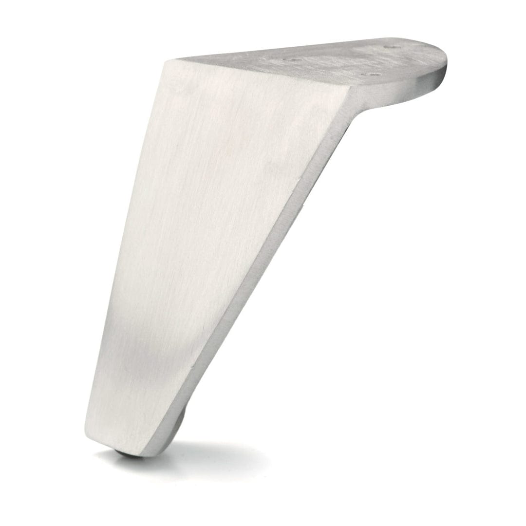 4" (102 mm) Aluminum Furniture Leg Satin Aluminum