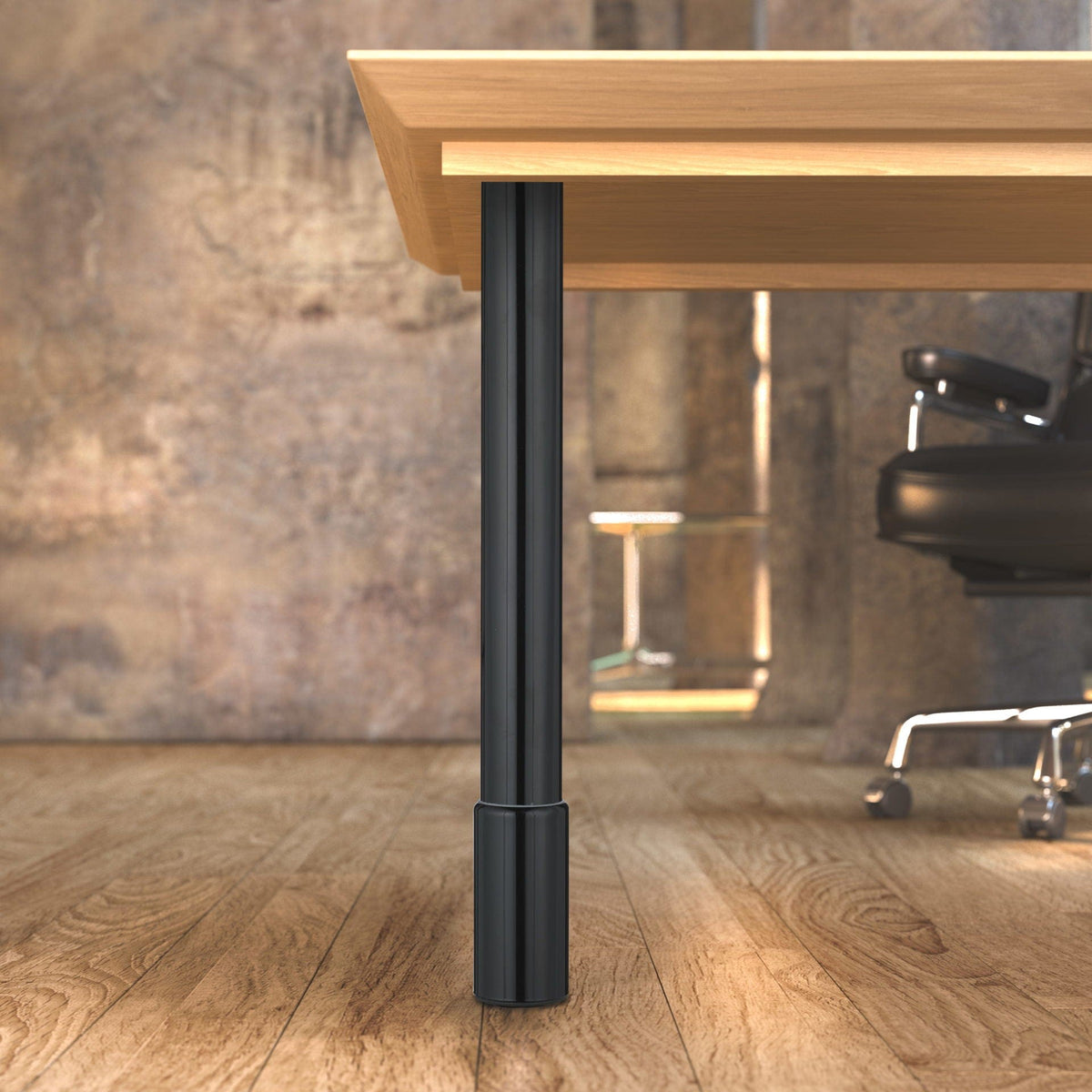 22-1/2" (570 mm) Adjustable Table Leg Black