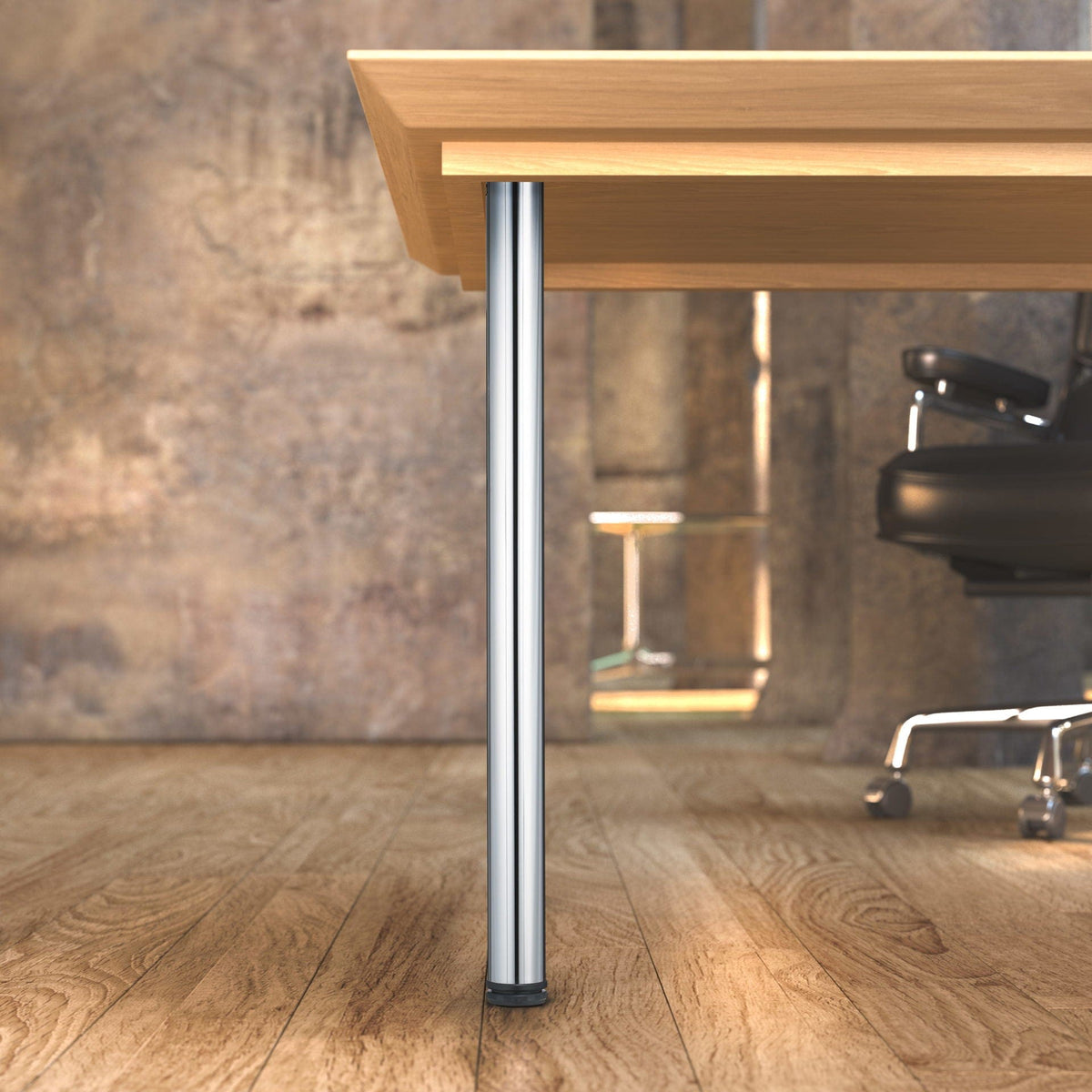 34-1/4" (870 mm) Adjustable Table Leg Chrome