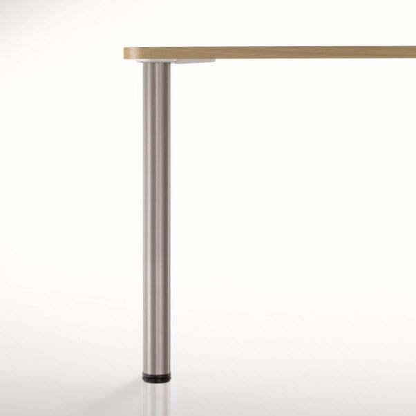 34-1/4" (870 mm) Adjustable Table Leg Brushed Chrome Pack of 4