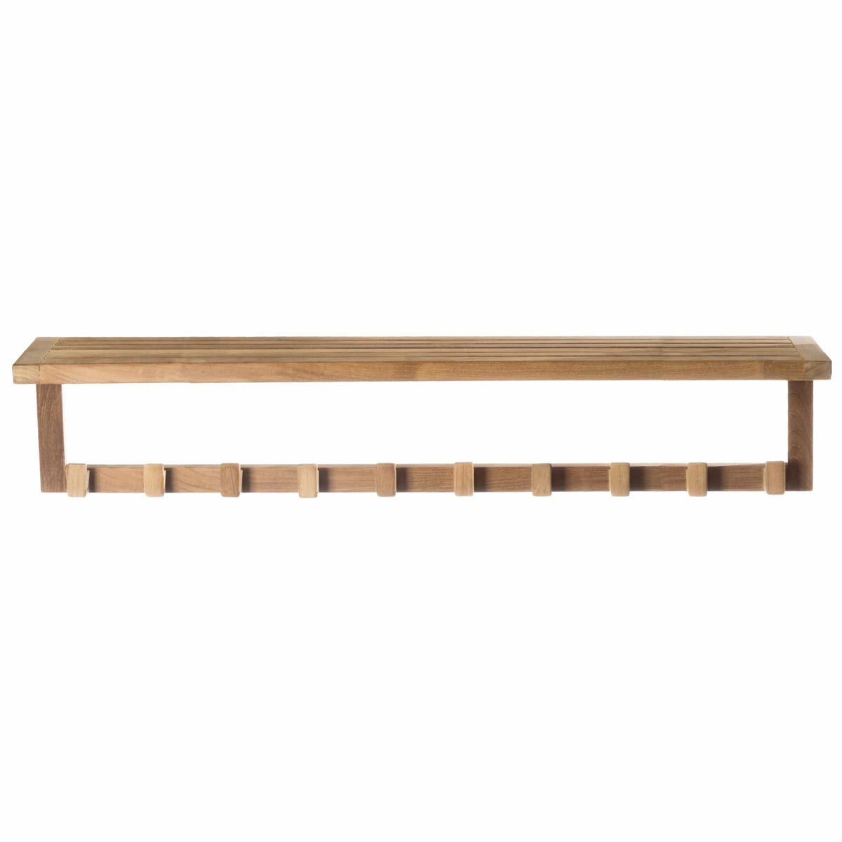 Wall Shelf with 10 Hooks