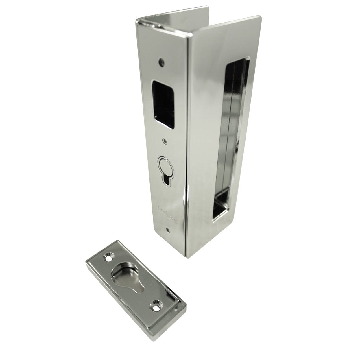 Cavity Sliders CL400 Magnetic Pocket Door Handle for 1-3/4" Door Bright Chrome LH Snib