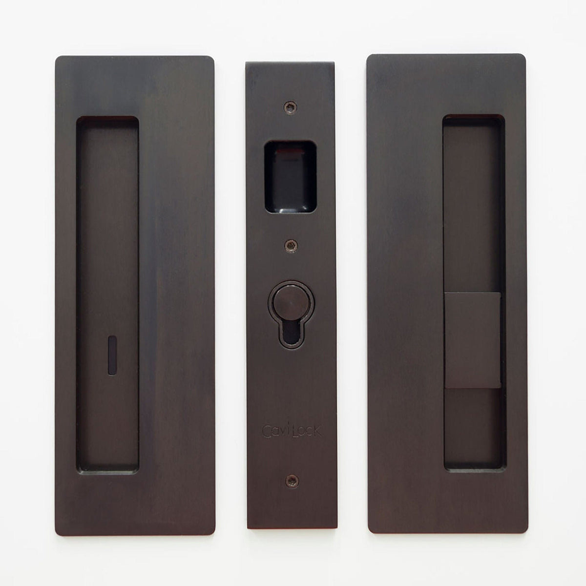 Cavity Sliders CL400 Magnetic Pocket Door Handle - Right Hand Snib - Oil Rubbed Bronze - Fits 1-3/8" Door