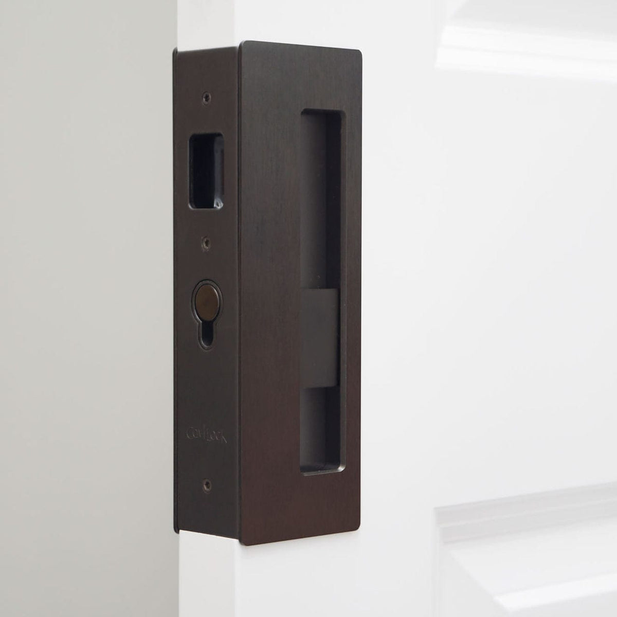 Cavity Sliders CL400 Magnetic Pocket Door Handle - Right Hand Snib - Oil Rubbed Bronze - Fits 1-3/8" Door