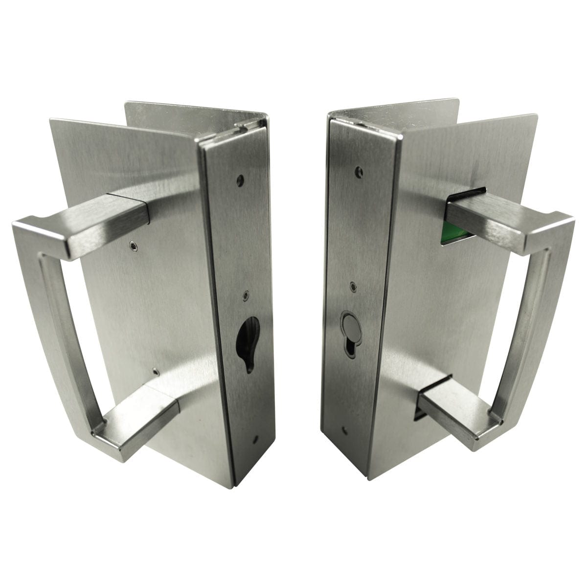 Cavity Sliders CL400 ADA Magnetic Bi-Parting Pocket Door Handle for 1-3/4" Door Satin Chrome Emergengy/Snib
