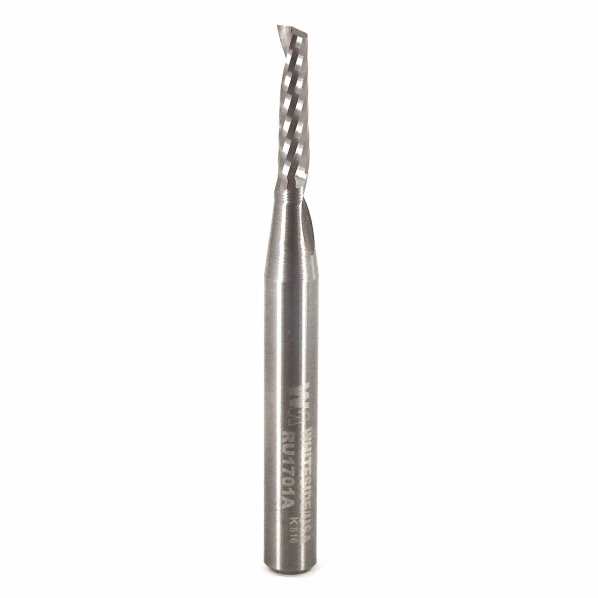 Single O-Flute Upcut Spiral Router Bit - 1/4" SH