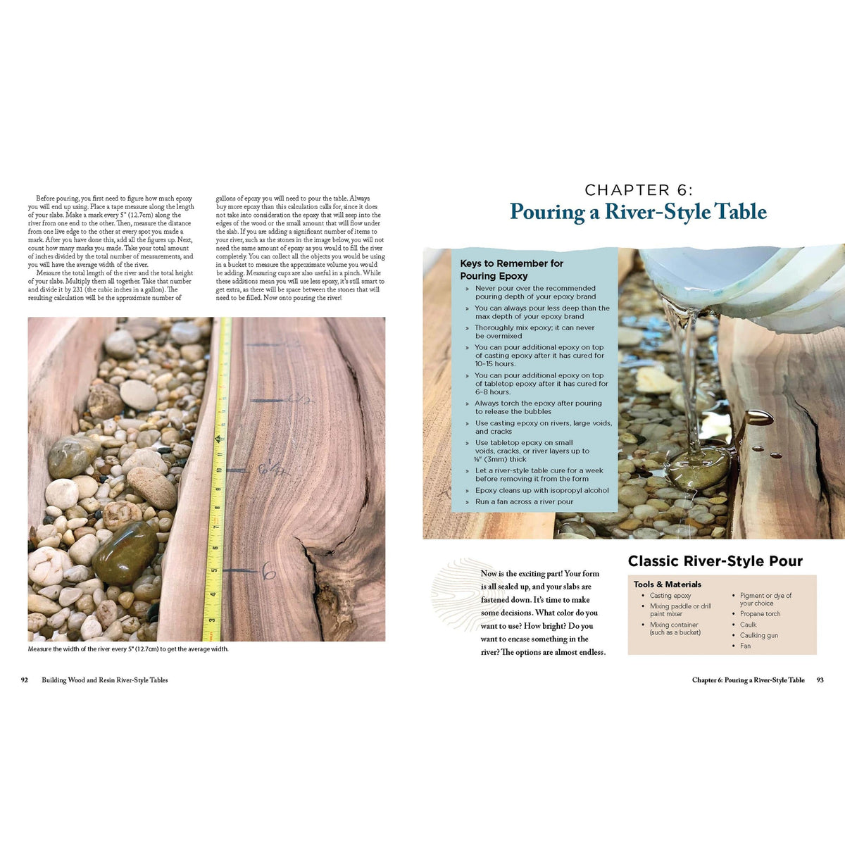 Building Wood and Resin River-Style Tables