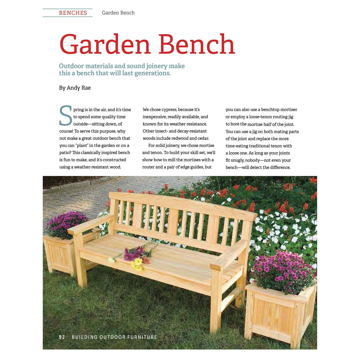 Building Outdoor Furniture
