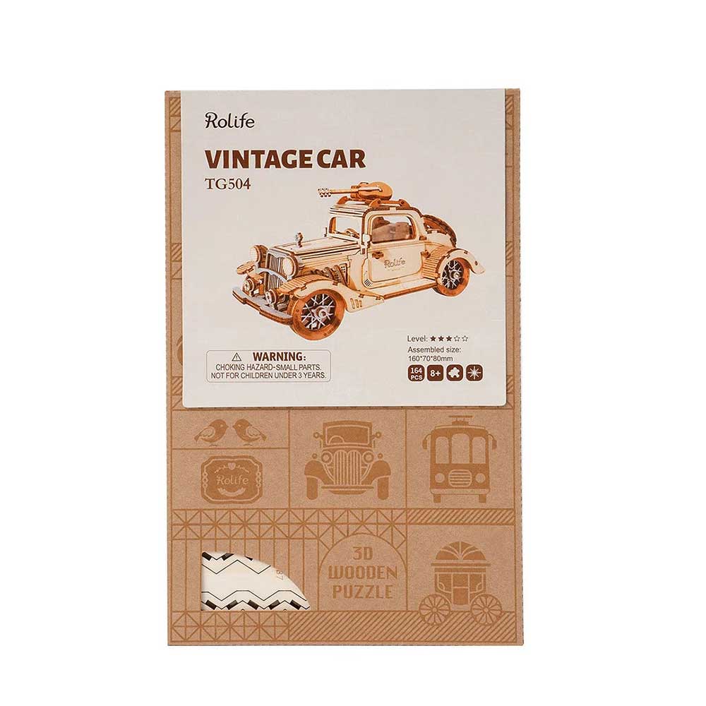 Vintage Car 3D Wood Puzzle Kit