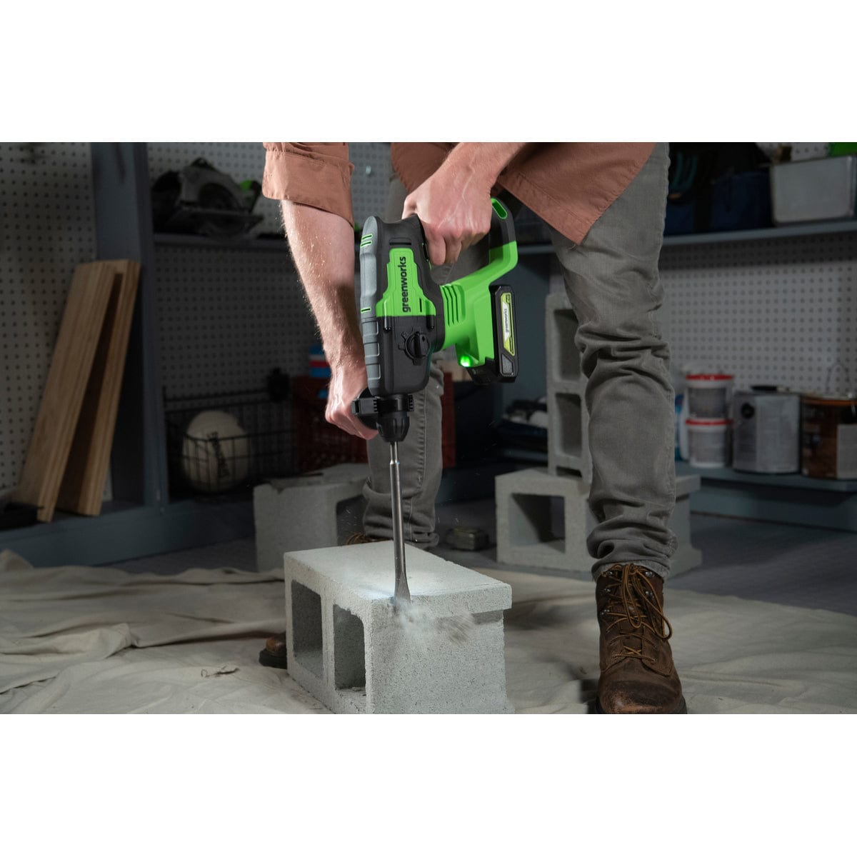 GW 24V Hammer Drill with 2AH Battery and Charger
