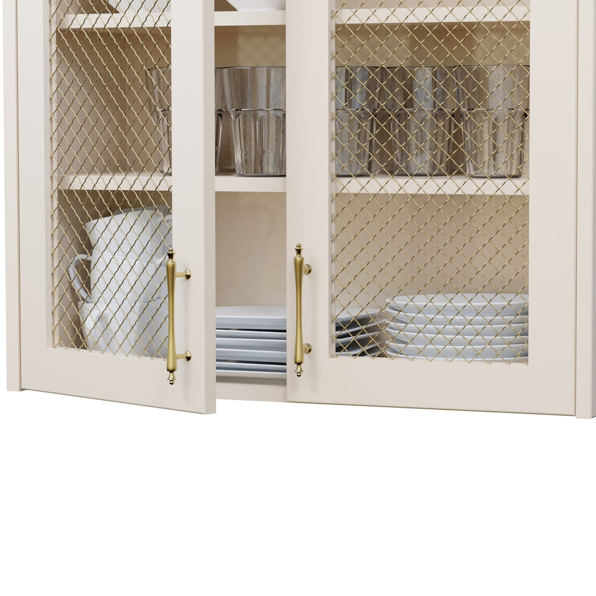 .75" Pressed Single Diamond Decorative Grille - Satin Brass, 36" W x 48" L Sheet