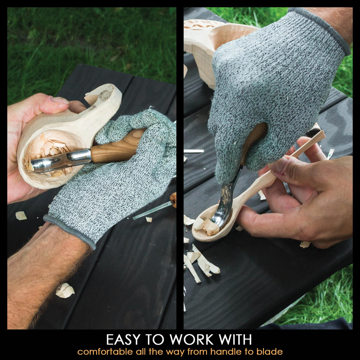 Wood Carving Palm Chisels - 6 Piece