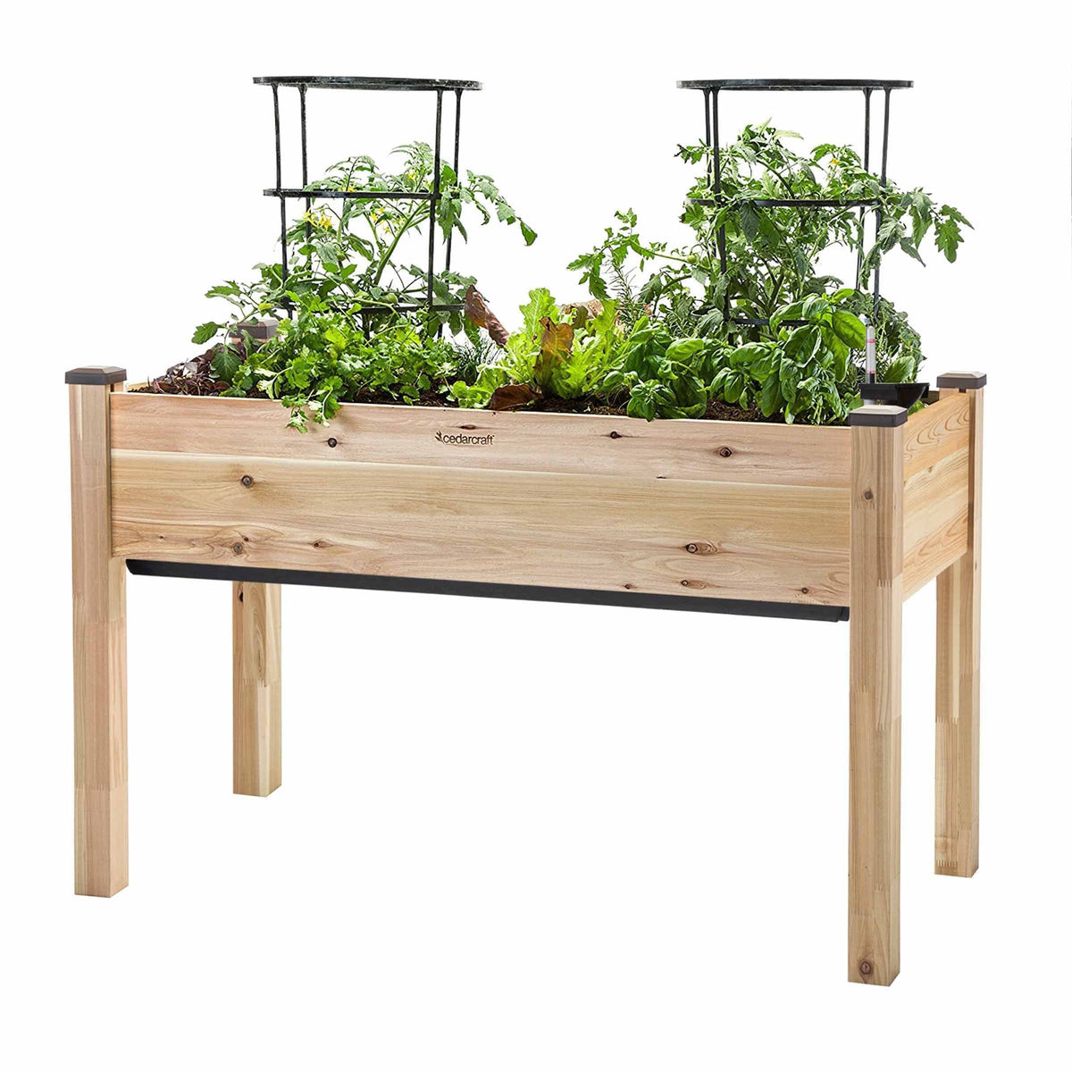 Self-Watering Elevated Cedar Planter 23” x 49” x 30" H