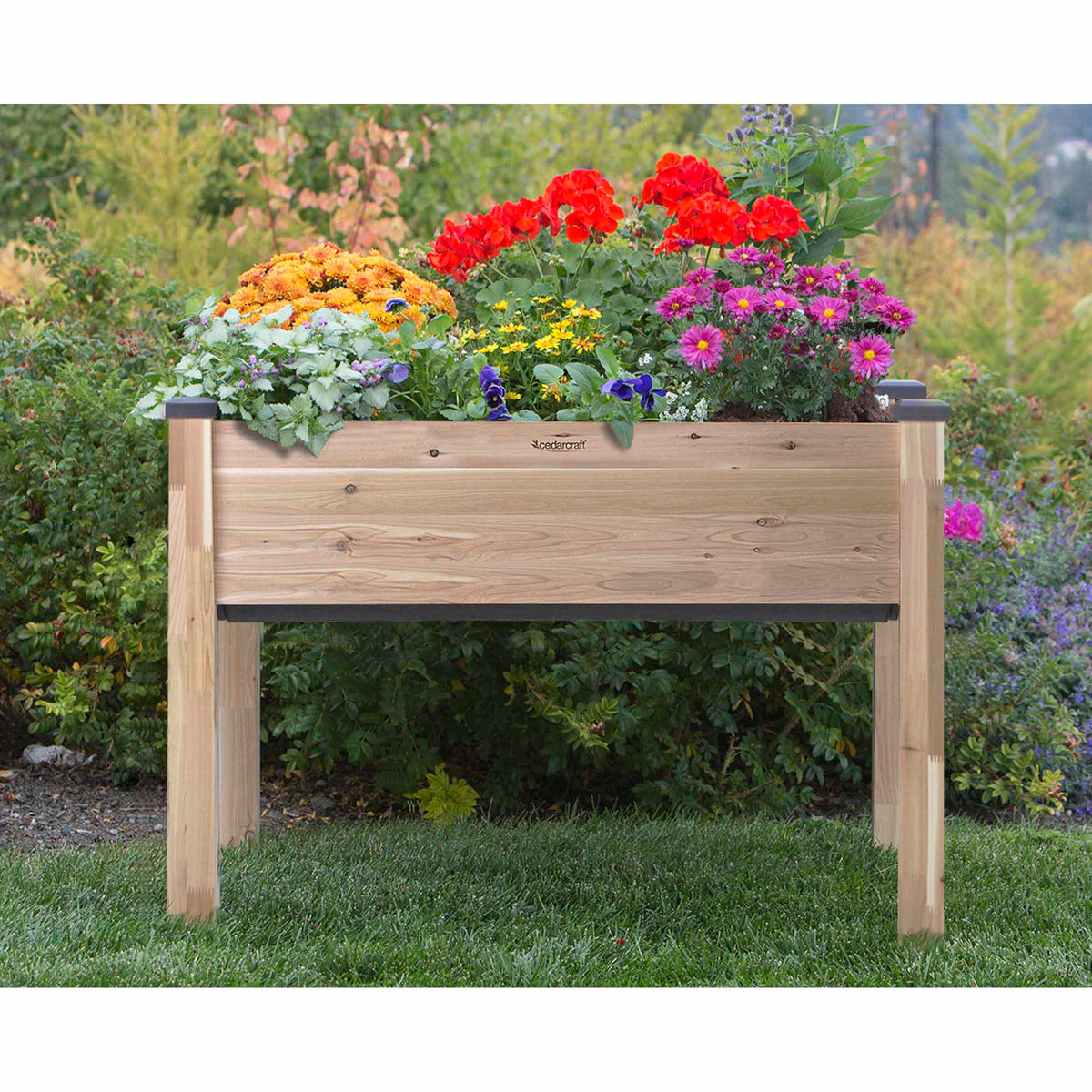Self-Watering Elevated Cedar Planter 23” x 49” x 30" H