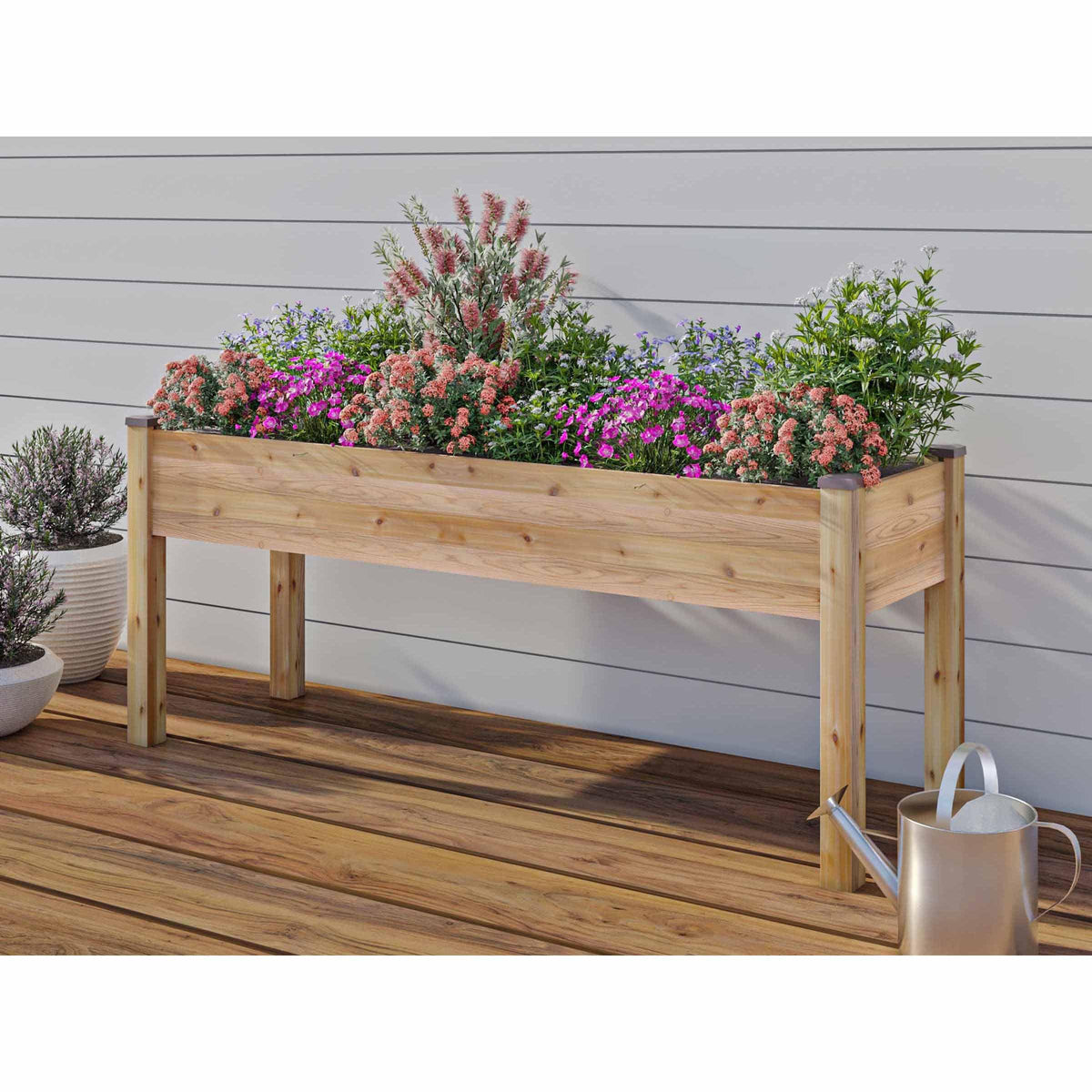 Elevated Cedar Planter 23" X 72" X 30"H