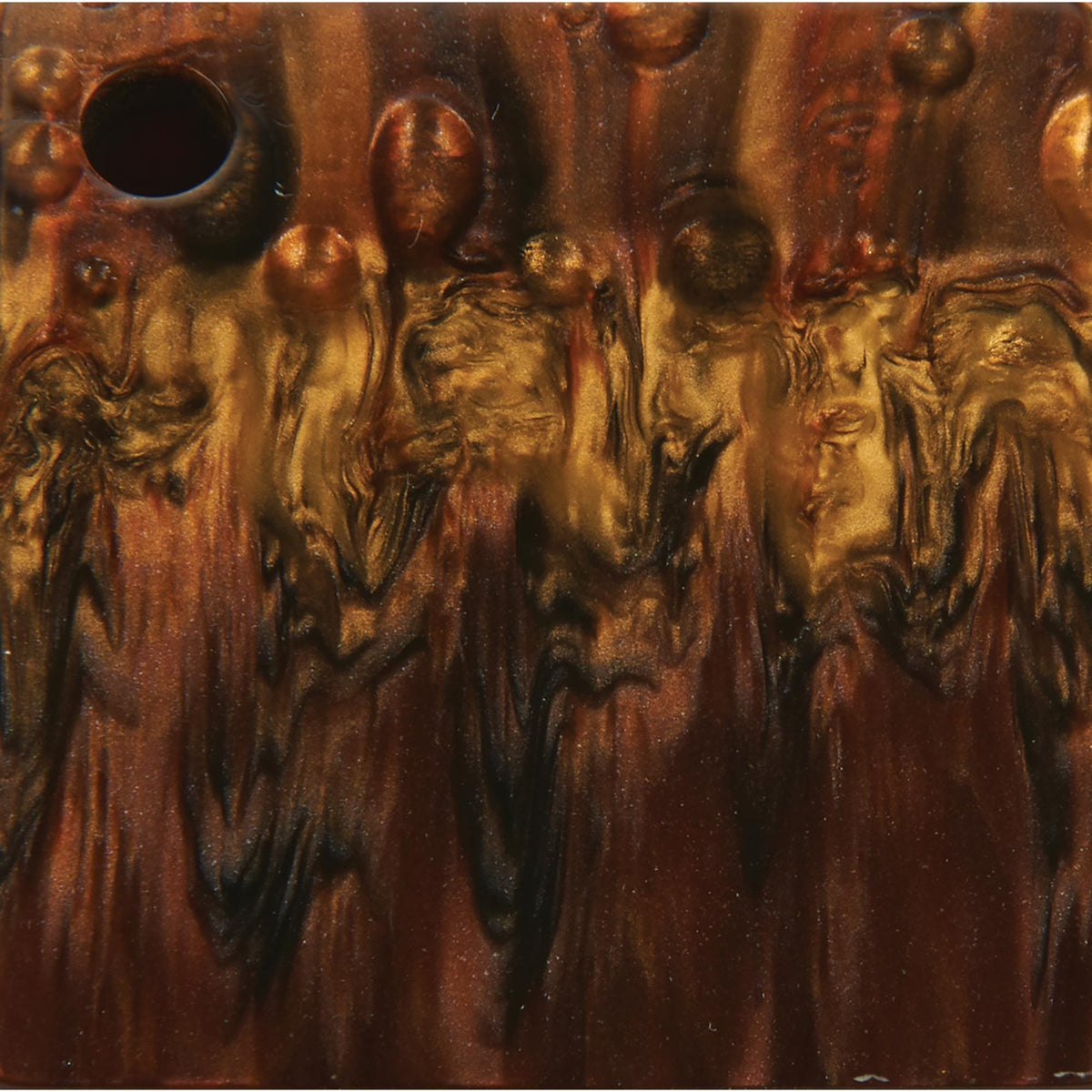 Poly Resin Knife Scales - 3/8" x 2" x 7" - Tigers Eye - Pair