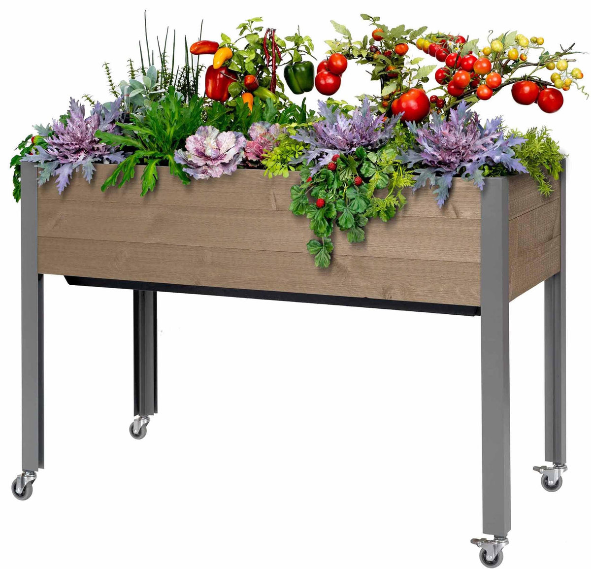 CedarCraft Self-Watering Elevated Planter (21" x 47" x 32"H) Brown