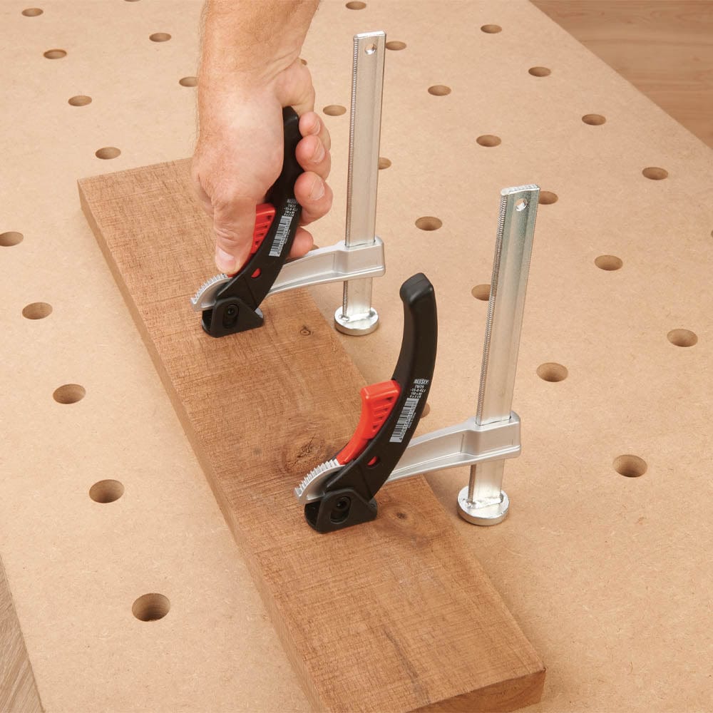6” Ratcheting Lever Clamp for 20 mm MFT Style Table – 2 Piece