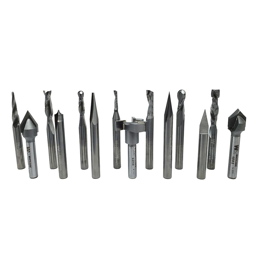 The Works CNC Deluxe Router Bit Set - 14 Piece