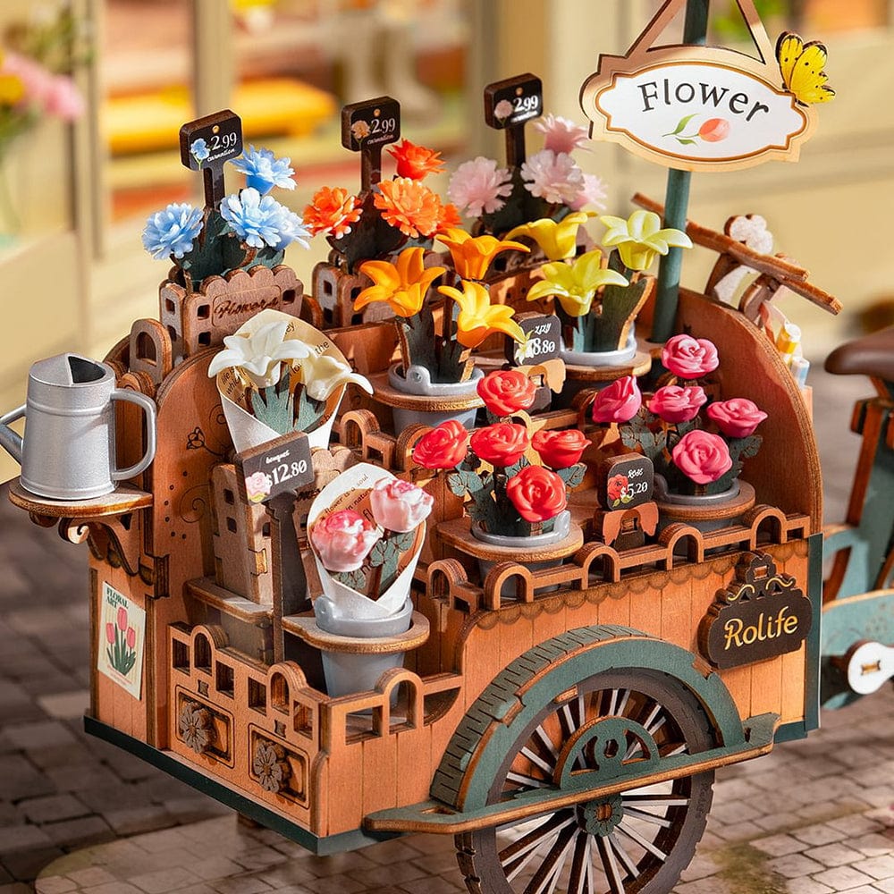 Blossom Cart 3D Wooden Puzzle Model Kit