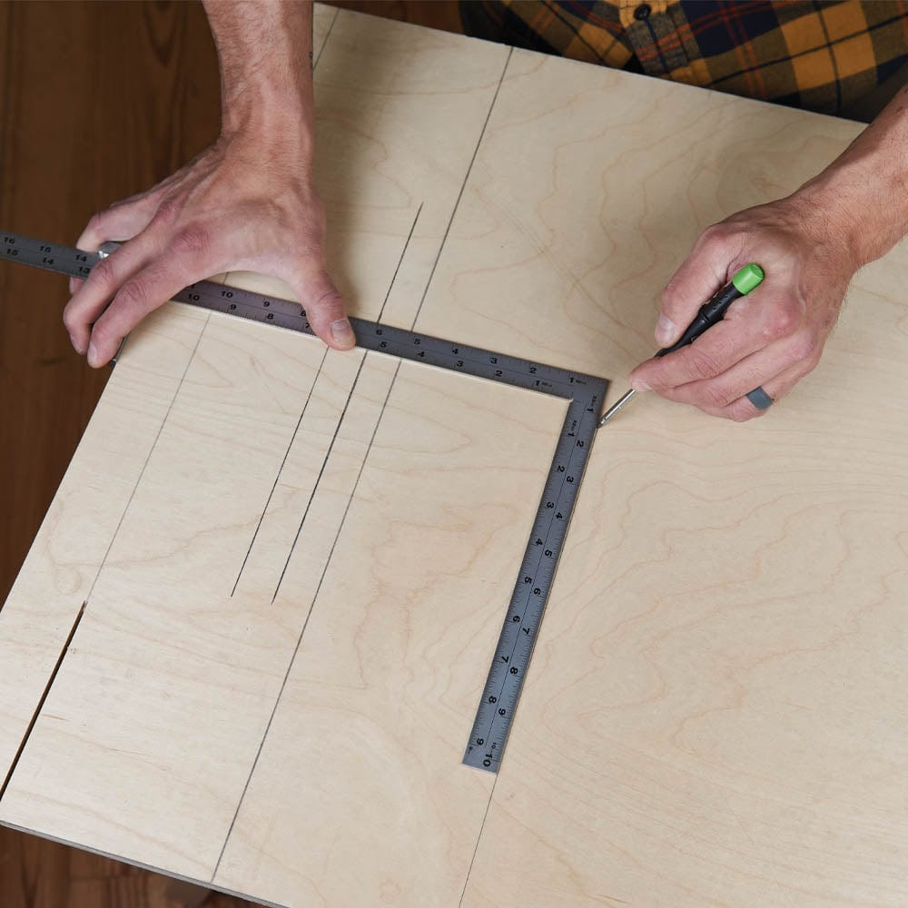 Wide Carpenter's Square with Hard Chrome Finish and Metal Stopper - 20" x 10"
