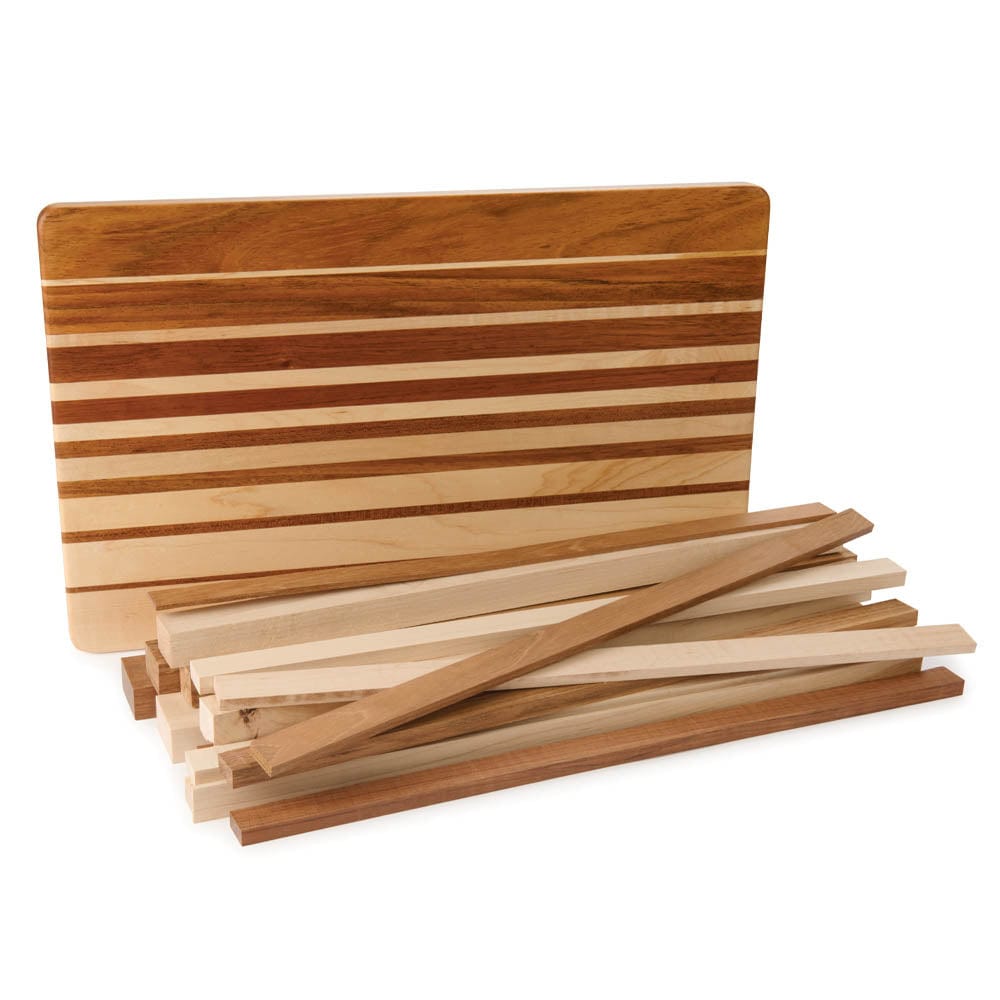 Gradient Cutting Board Kit - 3/4" x 9-1/2" x 16" - Jatoba and Maple