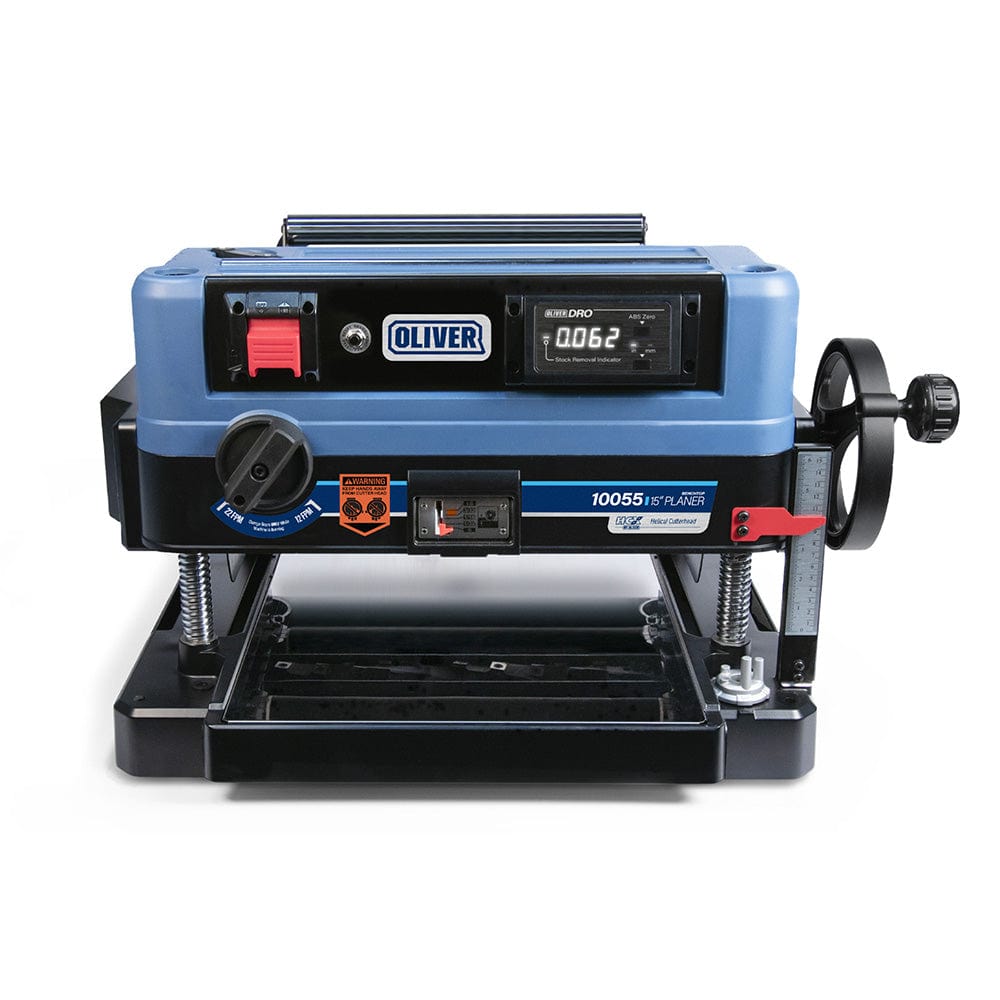 15" Benchtop Planer with HCX Helical Cutterhead & Outfeed Tables - 2-1/2 HP