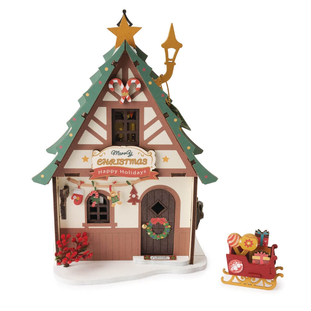 Twinkling Christmas House Model Kit