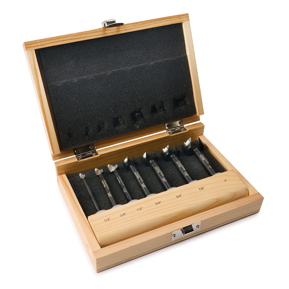 Austrian-Forged Carbon Steel Forstner Bit Set – Imperial - 7 Piece
