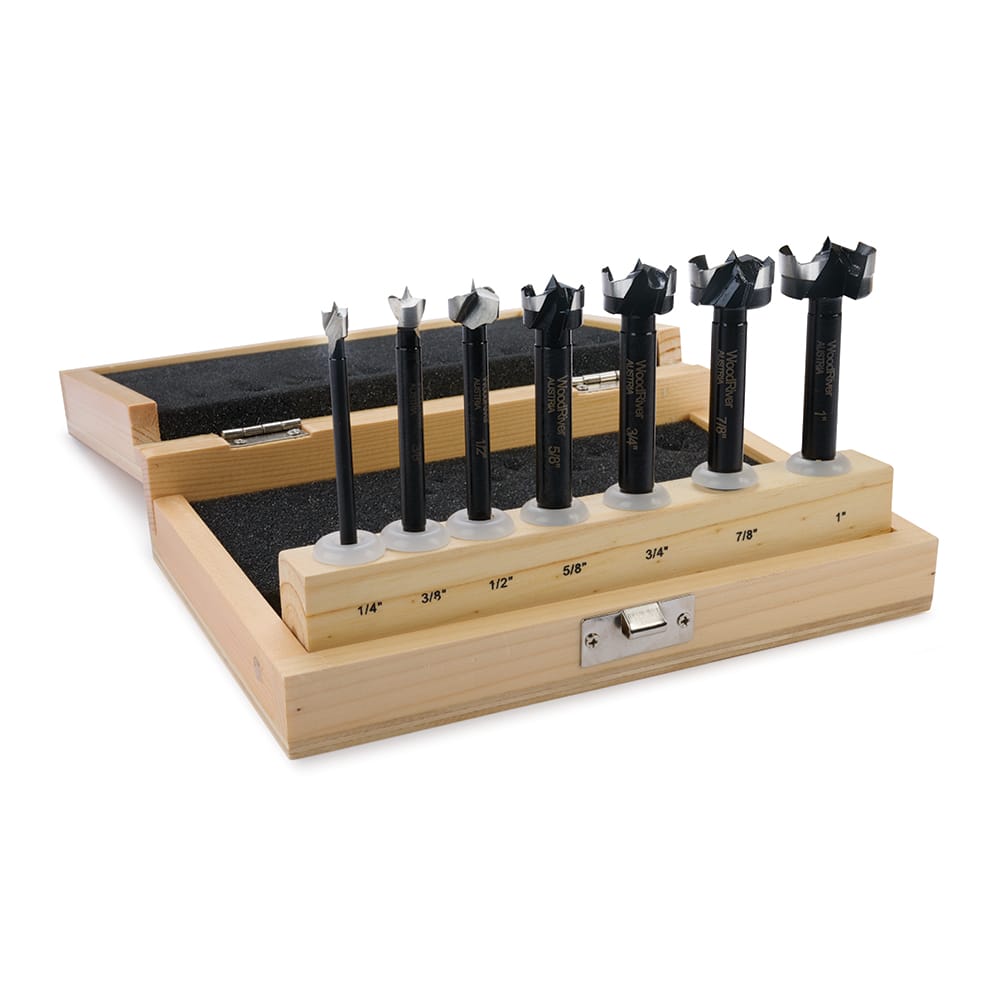 Austrian-Forged Carbon Steel Forstner Bit Set – Imperial - 7 Piece