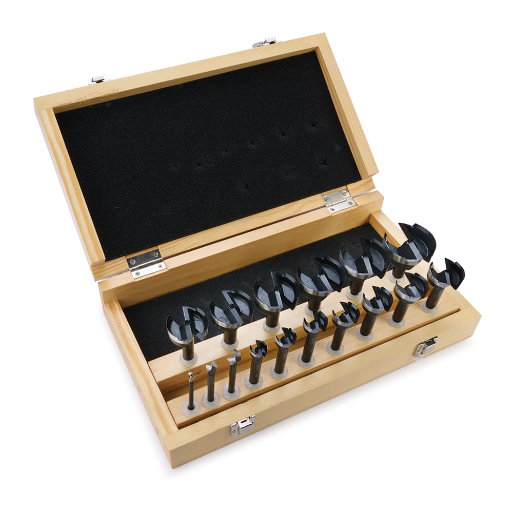 Austrian-Forged Carbon Steel Forstner Bit Set – Imperial - 16 Piece