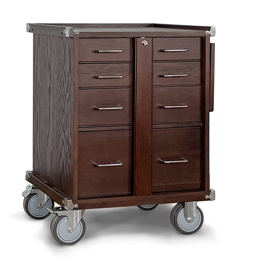 5-Drawer Large Roller Cabinet - Dark Oak