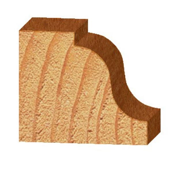 2203 Roman Ogee Router Bit 1/4" Radius 11/16" Cutting Length 1/2" Shank