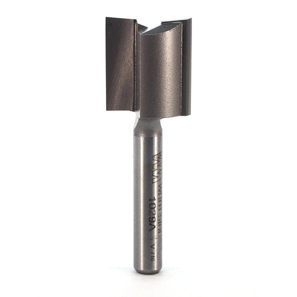 Double Flute Straight Cut Router Bit - 1/4" SH