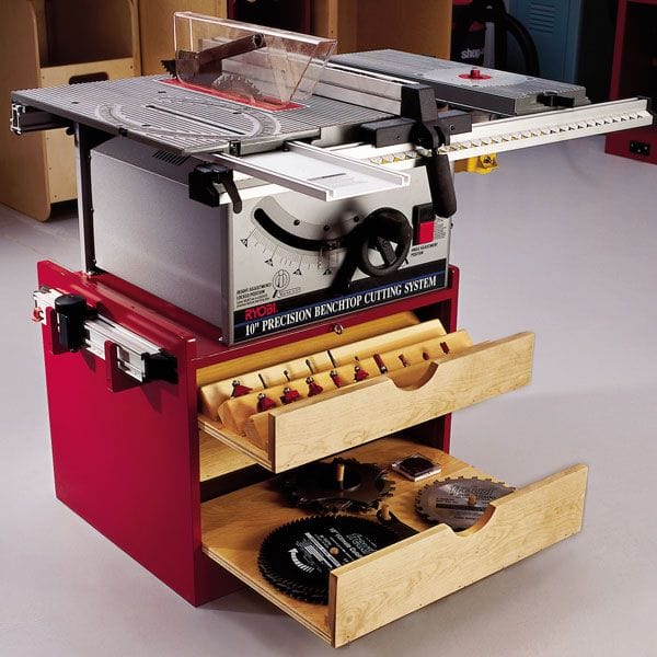 Woodworking Project Paper Plan to Build Mobile Tablesaw
