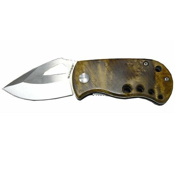 Single Blade Liner Lock Wood Folder Knife, Model SK-501MB