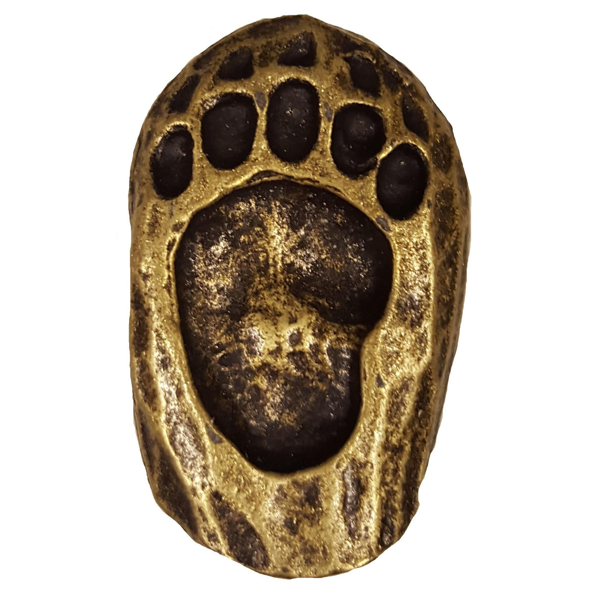 Single Bear Track Pull, Right, Antique Brass, Model 170AB