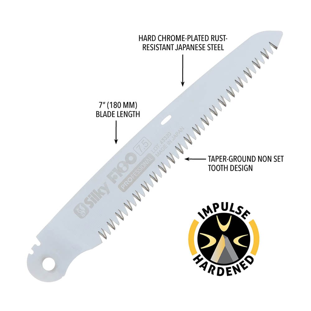 F-180 Replacement Blade, 180mm, Large Teeth