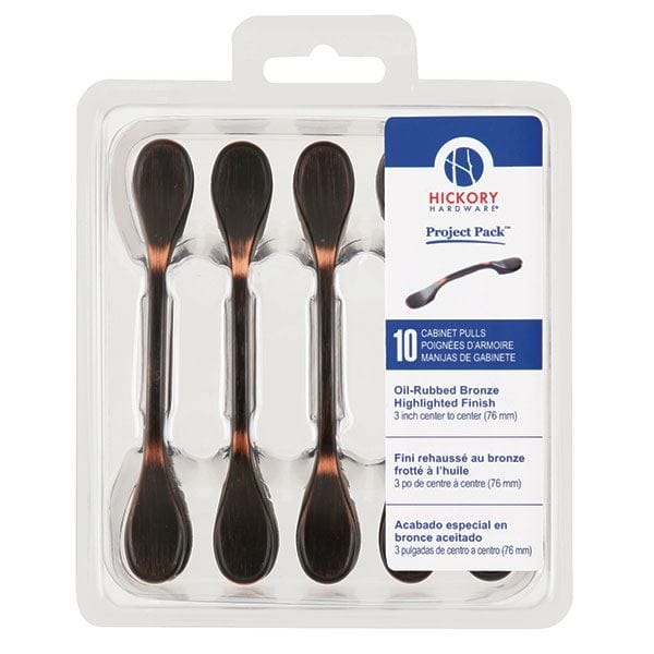 3" Metropolis Cabinet Pull Project Pack, Oil Rubbed Bronze, 10 pieces