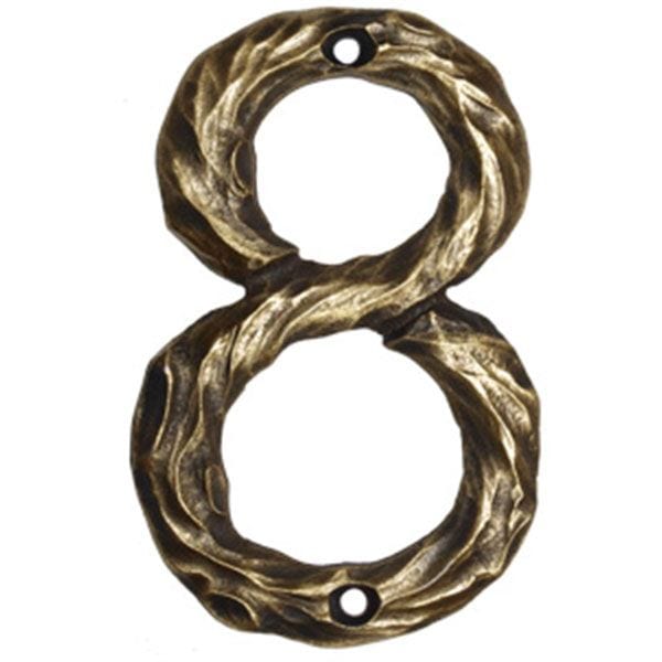 LHN8-N Log House Number 8, Nickel, 1 piece