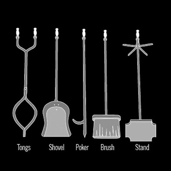 Fireplace Toolset, 5-Pieces