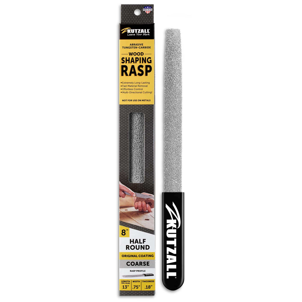 Original Half-Round Hand Rasp - 8" - Coarse
